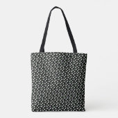 Happy Flowers Zwart Tote Bag (Achterkant)