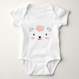 Happy Fluffy Pink Baby Sheep Face Romper