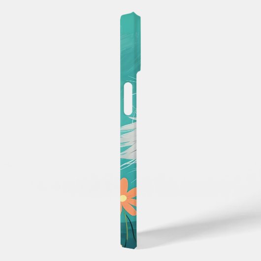 Happy Fluffy White Cat Phone Case - Sunny Smile & (Achterkant / Rechts)