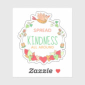 Happy Flying Bird Spread Kindness Sticker (Vel)
