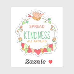 Happy Flying Bird Spread Kindness Sticker