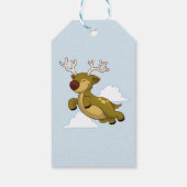 Happy Flying kerstrendiertje Cadeaulabel (Achterkant)