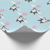 Happy Flying Panda Pattern Cadeaupapier (Hoek)