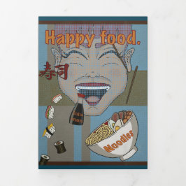 Happy Food Drieluik Uitnodiging