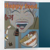 Happy Food Drieluik Uitnodiging (Binnenzijde eerst)