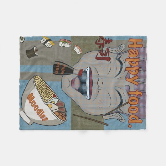 Happy Food Fleece Deken (Voorkant (Horizontaal))