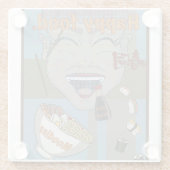 Happy Food Glazen Onderzetter (Achterkant)