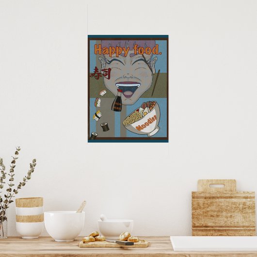 Happy Food Poster (Keuken)