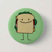 Happy Foods glimlachend Sandwich Ronde Button 5,7 Cm (Voorkant)