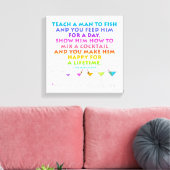 Happy for a Lifetime Martini Zen Wrapped Canvas Afdruk (Insitu (Woonkamer))