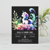 Happy Forest Horse Verjaardag Kaart (Staand voorkant)