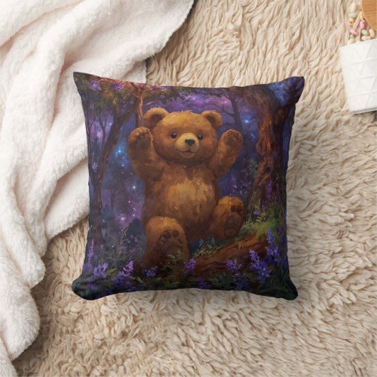Happy Forest Teddy Bear Art Kussen (Deken)