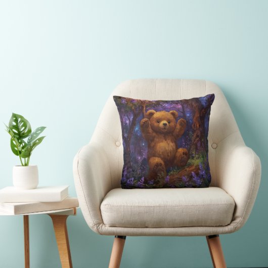 Happy Forest Teddy Bear Art Kussen (Stoel)