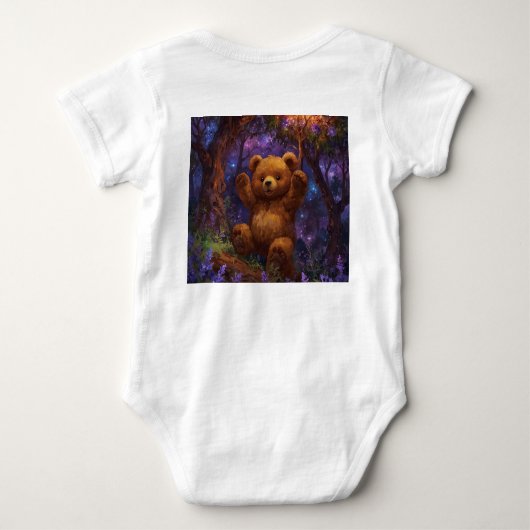 Happy Forest Teddy Bear Art Romper (Achterkant)