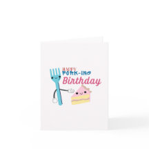 Happy Fork-Ing Puns Verjaardag Kaart