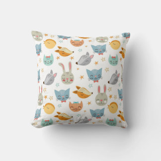 Happy Forrest Animals Pattern Kussen