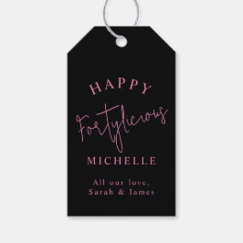 Happy Fortylicious 40th Birthday Party Pink Girly Cadeaulabel