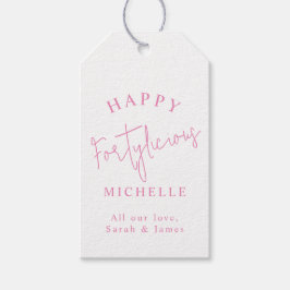 Happy Fortylicious 40th Birthday Party Pink Girly Cadeaulabel
