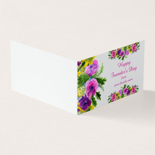 Happy Founder's Day Folding Kaart (Buitenkant)