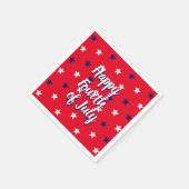 Happy four van het manuscript van Juli rode witte  Servet (Hoek)