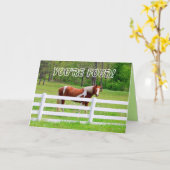Happy Fourth Birthday Paint Horse Kaart (Gele Bloem)