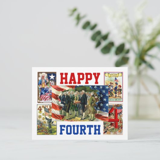 Happy Fourth Briefkaart (Staand voorkant)