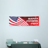 Happy Fourth Juli Amerikaanse vlag sterrenachtergr Spandoek (Beurs)