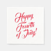 Happy Fourth Juli scheurde rode witte elegant Servet (Voorkant)