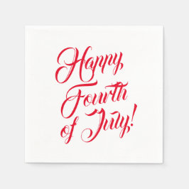 Happy Fourth Juli scheurde rode witte elegant Servet