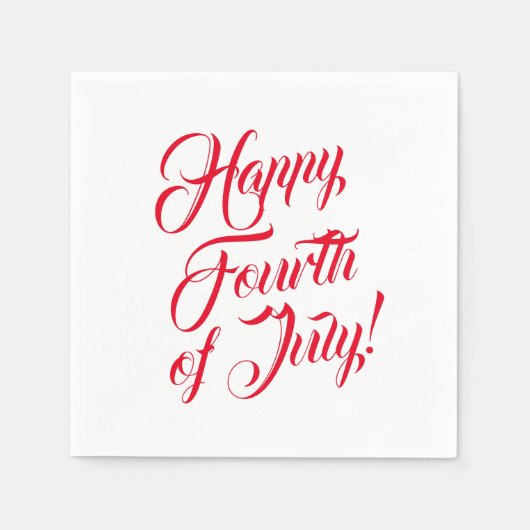 Happy Fourth Juli scheurde rode witte elegant Servet (Voorkant)