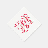 Happy Fourth Juli scheurde rode witte elegant Servet (Hoek)