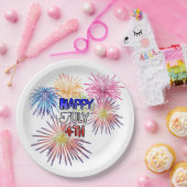 Happy Fourth of Juli Barbecue Party Papieren Bordje (Feest)