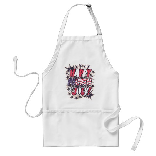 Happy Fourth of Juli BBQ Apron Standaard Schort (Voorkant)