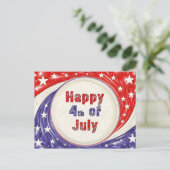 Happy Fourth of Juli Briefkaart (Staand voorkant)