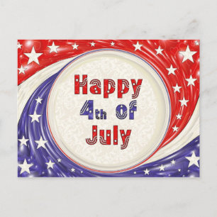 Happy Fourth of Juli Briefkaart