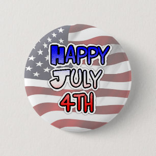 Happy Fourth of Juli Button