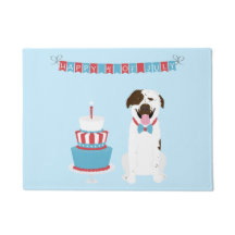 Happy Fourth of Juli Dog Red White Blue