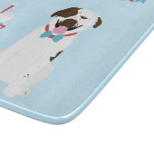 Happy Fourth of Juli Dog Red White Blue Snijplank (Hoek)