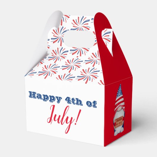 Happy Fourth of Juli Favor Box Bedankdoosjes (Voorkant Zijde)