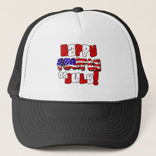 Happy Fourth of Juli Gear Trucker Pet (Voorkant)