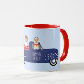 Happy Fourth of Juli Honden Pickup Truck Mok (Voorkant rechts)