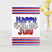 Happy Fourth of Juli Kaart (Gele Bloem)