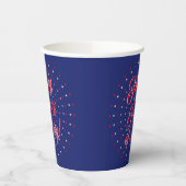 Happy Fourth of Juli manuscript rode witte marines Papieren Bekers (Links)