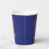 Happy Fourth of Juli manuscript rode witte marines Papieren Bekers (Rechts)