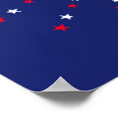 Happy Fourth of Juli manuscript rode witte marines Poster (Hoek)