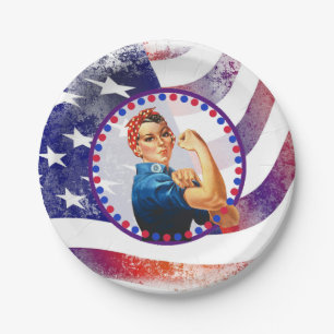 Happy Fourth of Juli Onafhankelijke Vrouw Papieren Bordje