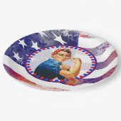 Happy Fourth of Juli Onafhankelijke Vrouw Papieren Bordje (Gekanteld)