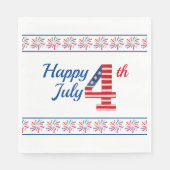 Happy Fourth of Juli Paper Napkins, Standard Servet (Voorkant)