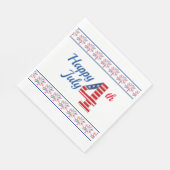 Happy Fourth of Juli Paper Napkins, Standard Servet (Hoek)