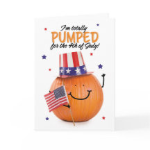 Happy Fourth of Juli Patriotic Pumpkin